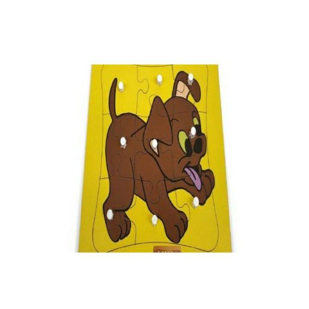 Quebra Cabeça Cachorro 9 Peças Com Pinos Jott Play