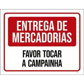 Kit 3 Placas Entrega Mercadorias Favor Tocar Campainha