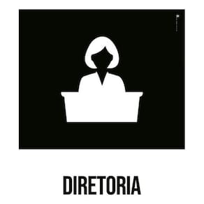 Kit 3 Placas Desenho Diretoria Mulher