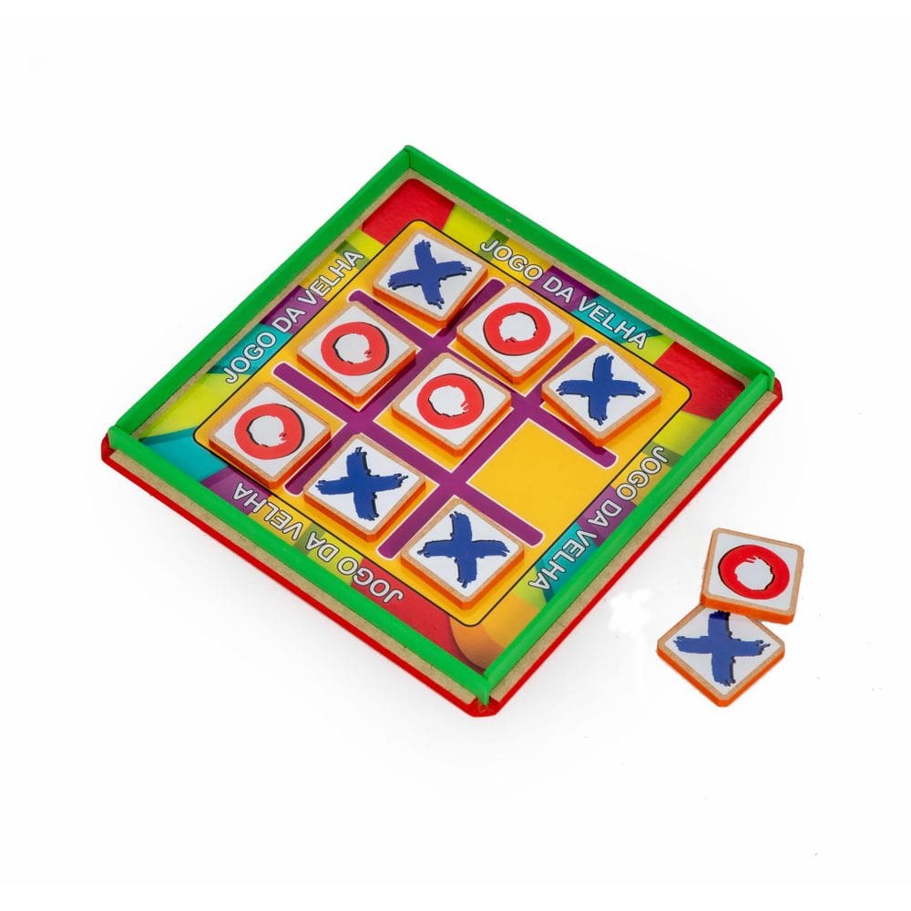 Jogo Da Velha Tabuleiro Em Madeira Brinquedo Educativo