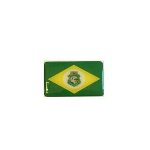 Adesivo Resinado Da Bandeira Do Ceará 9X6 Cm