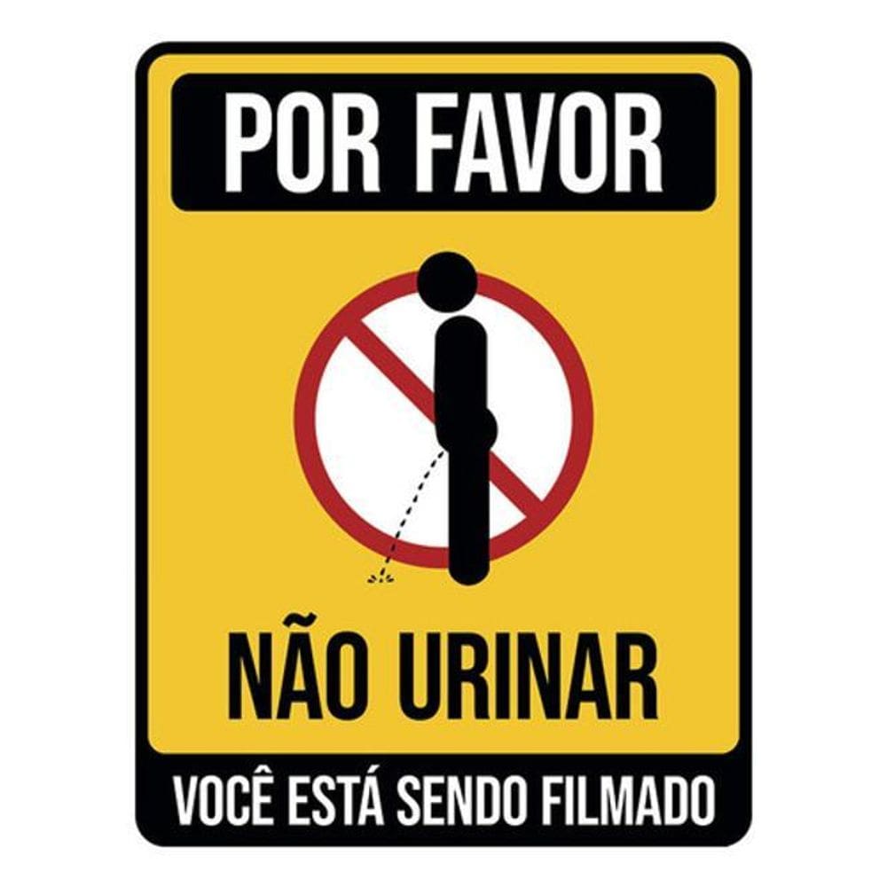 Kit 5 Placa Favor Urinar Você Está Sendo Filmado36X46