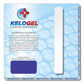 Placa Em Gel De Silicone Para Cicatriz 70Cmx3Cm Kelogel
