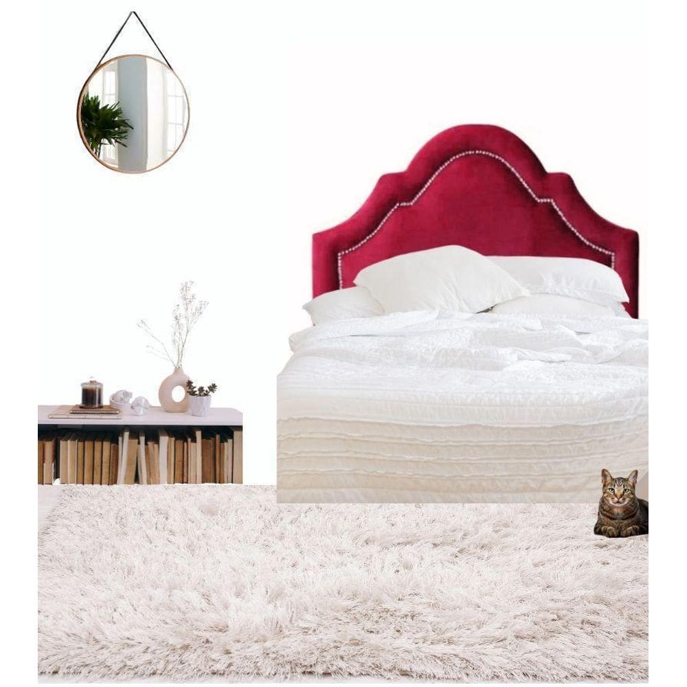 Cabeceira Estofada Império P.Cama Box Solteiro Veludo Bordô