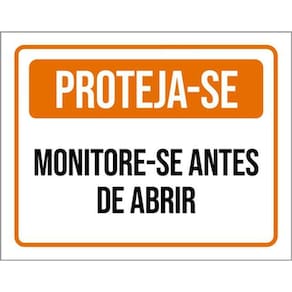 Kit 3 Placas Proteja-Se Monitore-Se Antes De Abrir