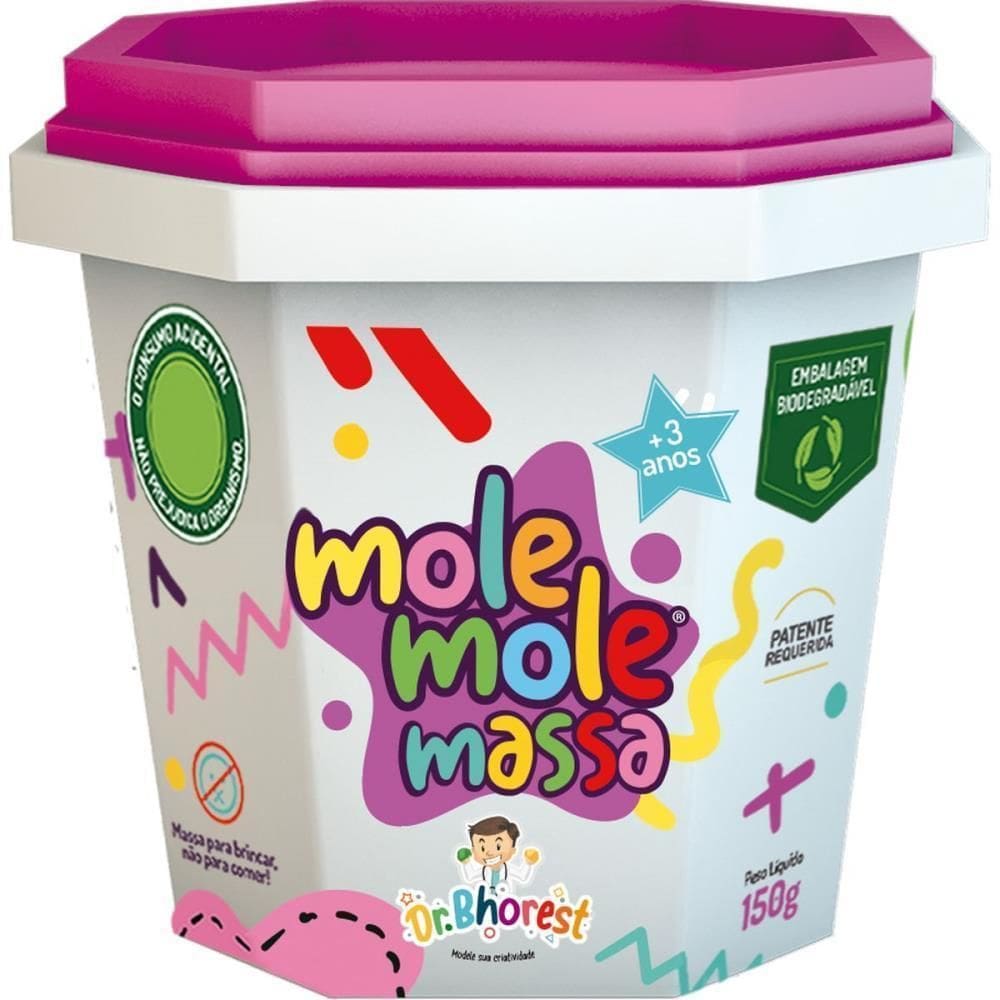 Massa Para Modelar Mole Mole Pink 150G