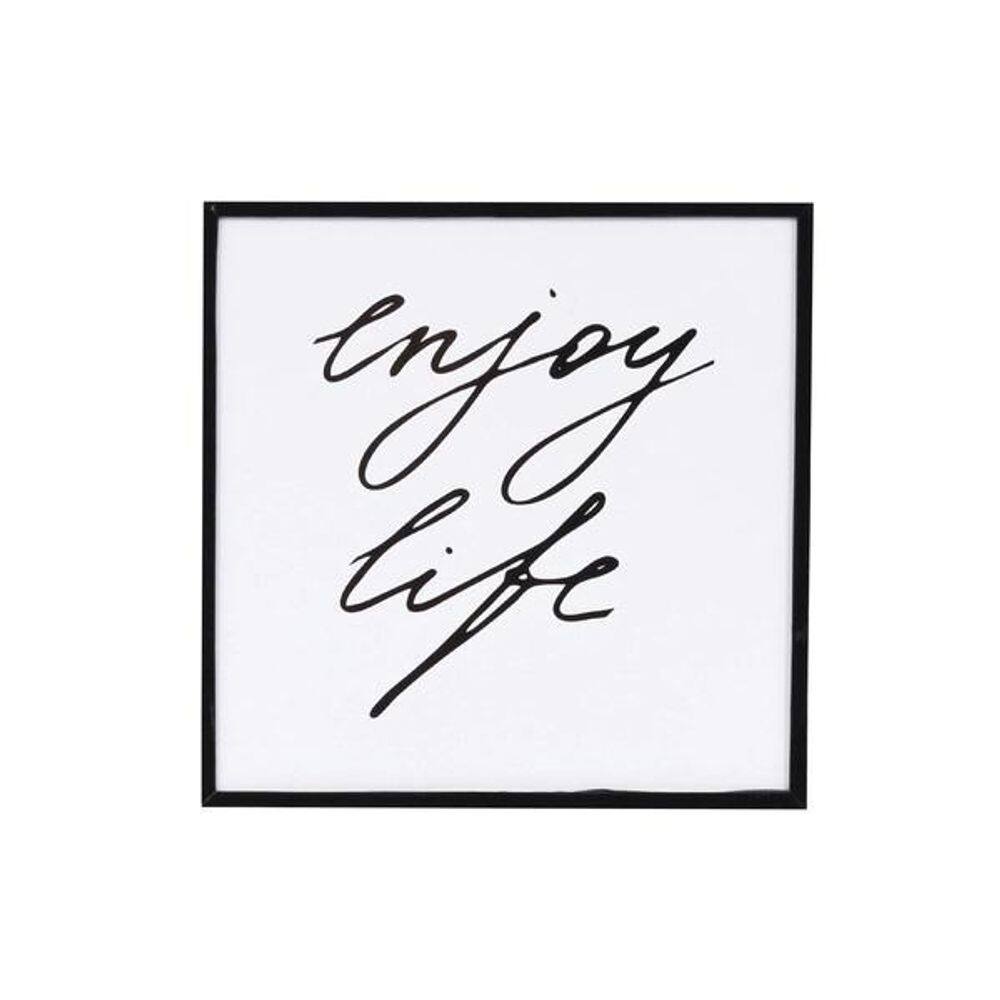 Quadro Decorativo Barcelona Enjoy Life Preto 24X24Cm