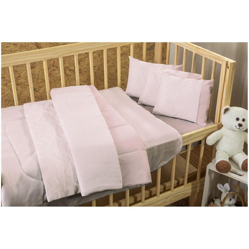 Jogo De Berço 2 Peças Baby Ninar Mini Dots 100% Algodão