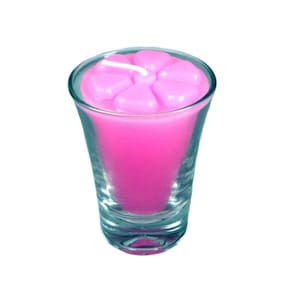 Kit 50 Velas Rosa 7 cm No Copinho 12h Decoração Festa