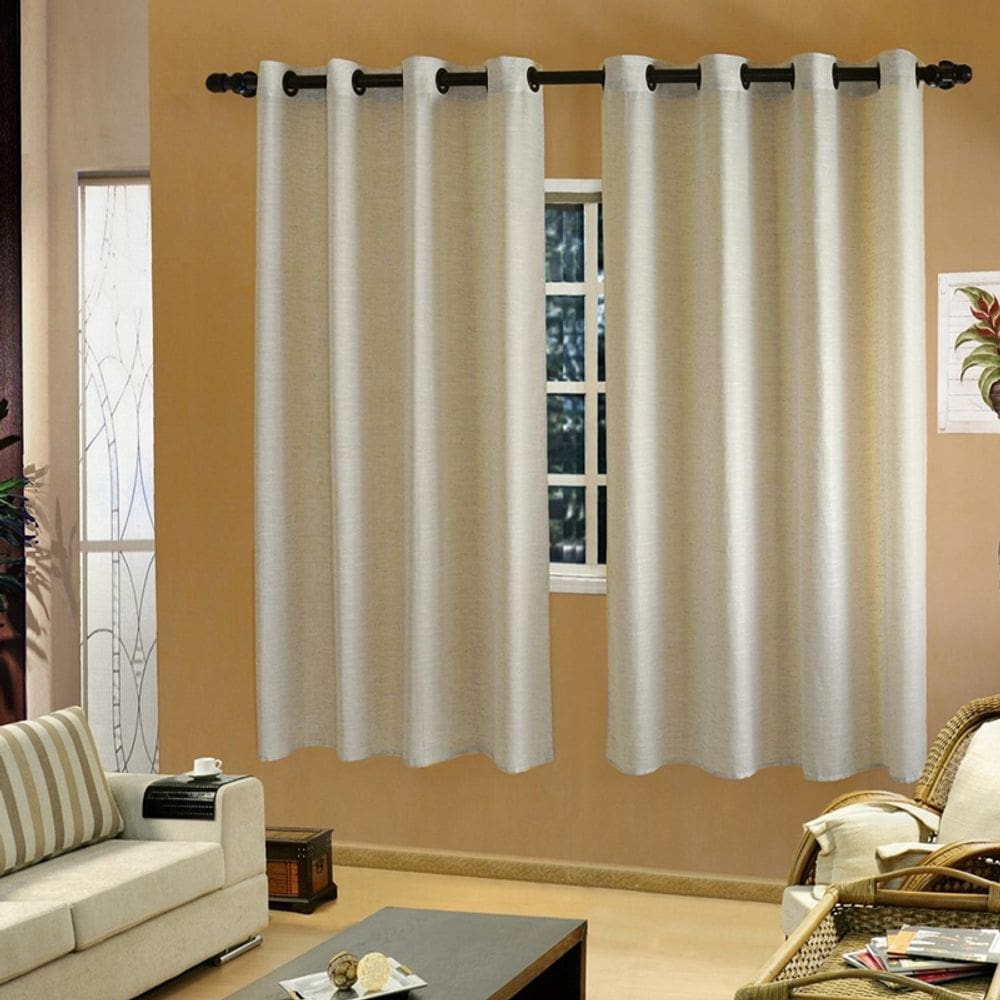 Cortina Corta Luz Vida Pratika Blackout Ilhós 280x250 Bege