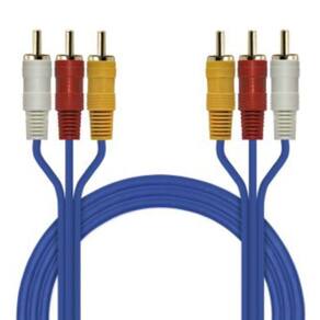 Cabo De Áudio E Vídeo 3 Rca Macho X 3 Rca Macho 3,0M Lelong
