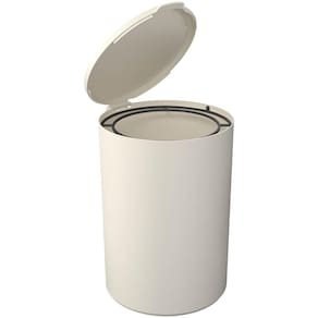 Lixeira para Banheiro e Cozinha Serene 5 Litros Cinza Claro - Coza
