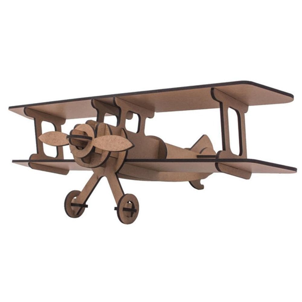Quebra-Cabeça Mdf 3D Avião Pasiani