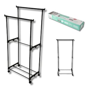 Arara Dupla Closet Cabideiro Plástico E Ferro Clink 5Kg Top