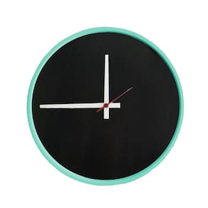 Relógio Round Verde Mostrrador Tabaco Ponteiro Branco 50 Cm