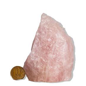 01 Cristal Rosa Pedra Pé Serrado 200 a 300g 8 a 12cm Tipo B