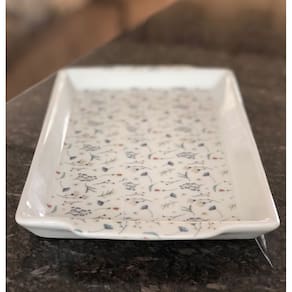 Bandeja Travessa refratária - Porcelana Decorada (CxLxA) 30cm x 17cm x 2,5cm (2)