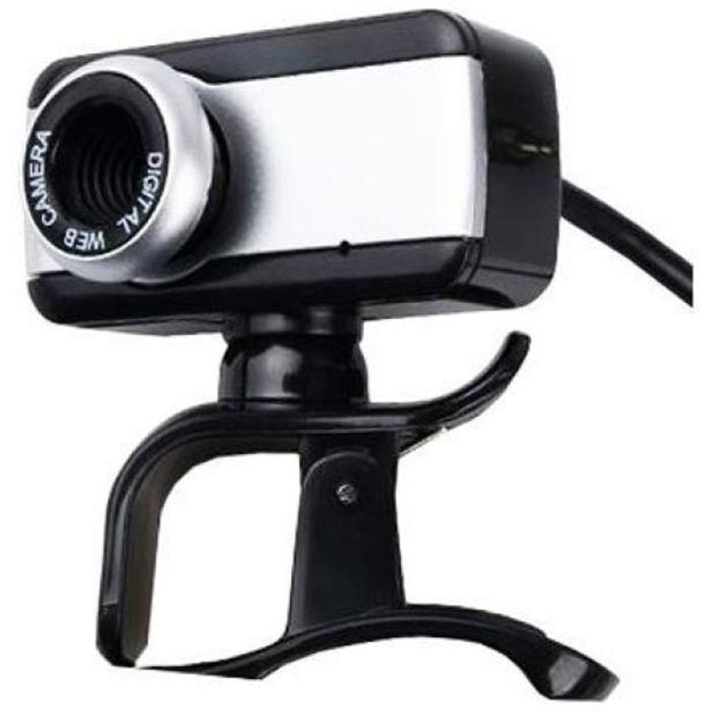 Web Cam Brazilpc V4 1.5M Com Microfone Preta/Prata