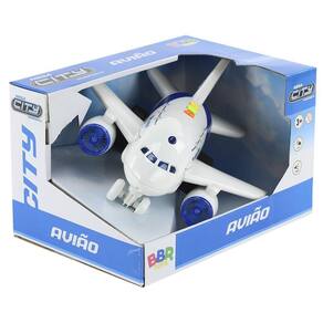 Avião De Brinquedo Infantil - Emite Luzes E Sons - Bbr Toys