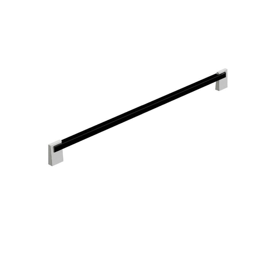 Puxador Tecno 352Mm Preto E Cromado