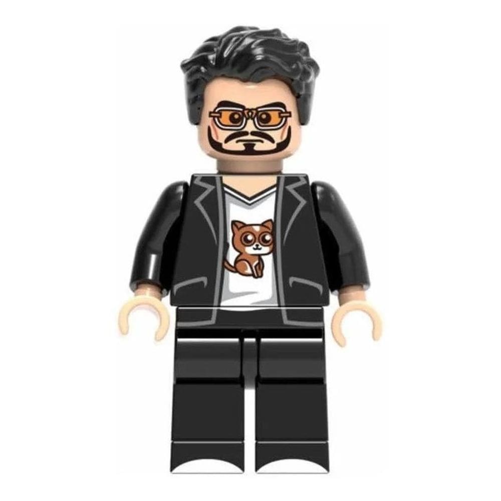 Tony Stark T-Shirt Homem De Ferro Boneco Blocos De Montar