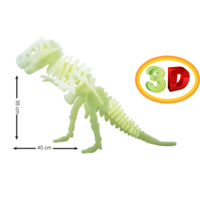 Quebra Cabeça 3D Tiranossauro Rex Gigante Brilha No Escuro