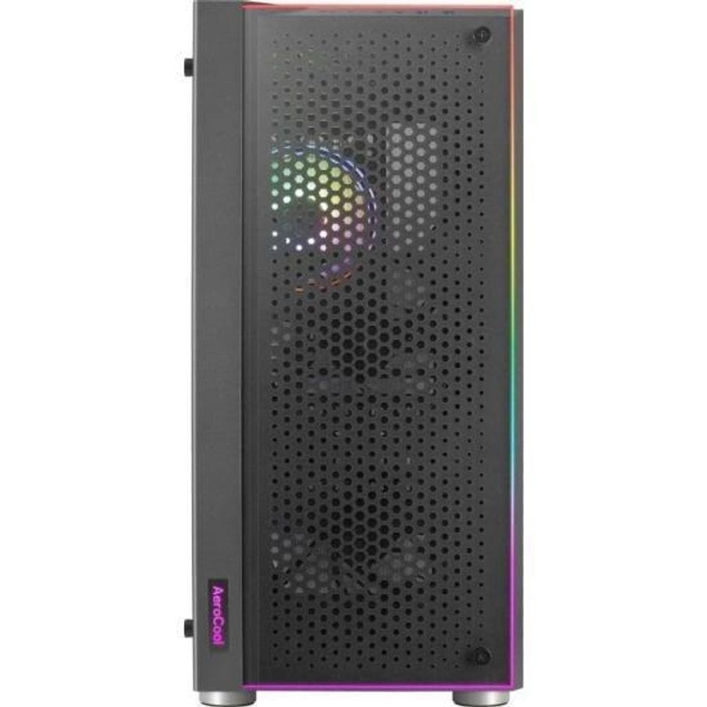 Gabinete Gamer Aerocool Skribble Preto Rgb Lateral Vidro
