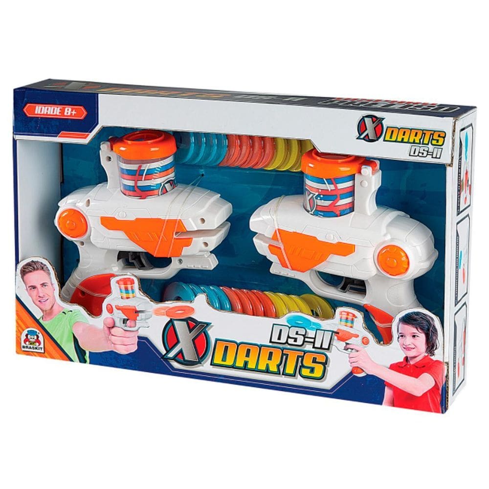 Brinquedo Infantil X Darts Ds 2 Alvo Disparador - Braskit