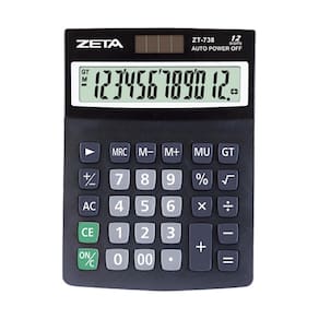 Calculadora De Mesa Zeta 12 Dígitos Zt738