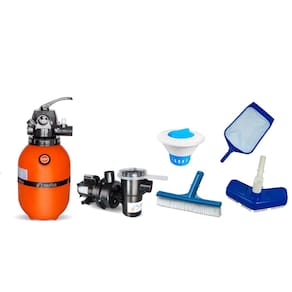 Kit Motobomba 1/4 Cv Filtro F280p Com Kit Limpeza