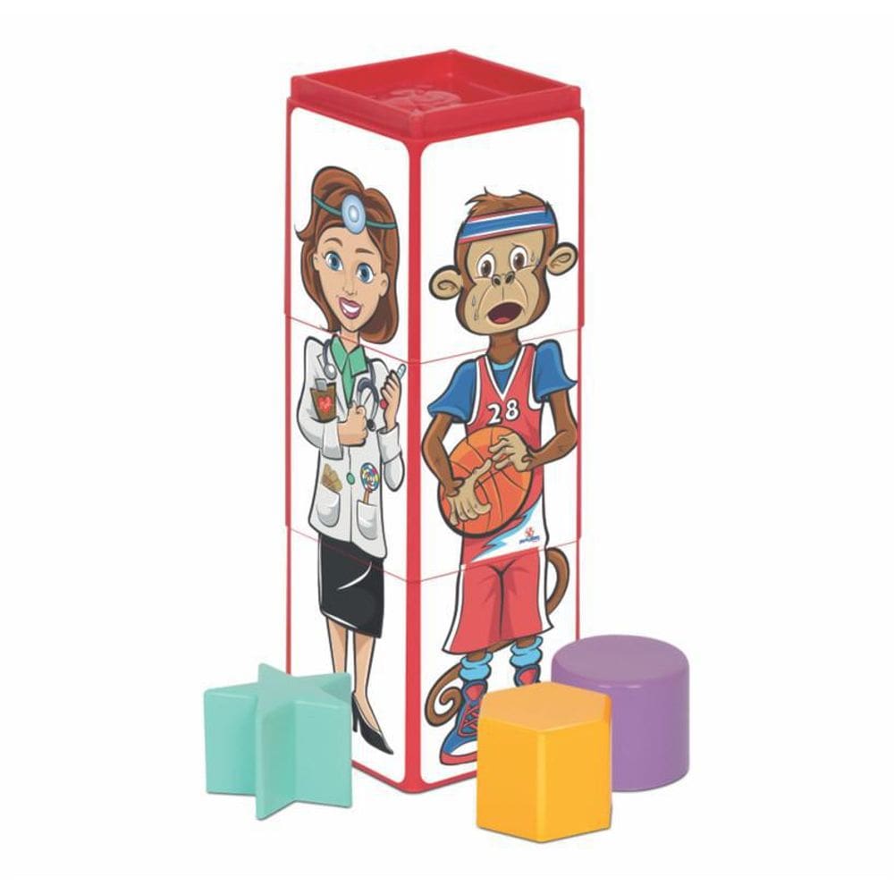 Cubinhos 4 Em 1 Expressões Embalagem Caixa - Mercotoys