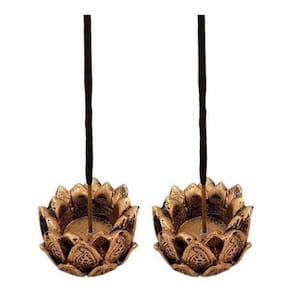 Kit 2 Incensário E Castiçal Flor De Lotus 5Cm
