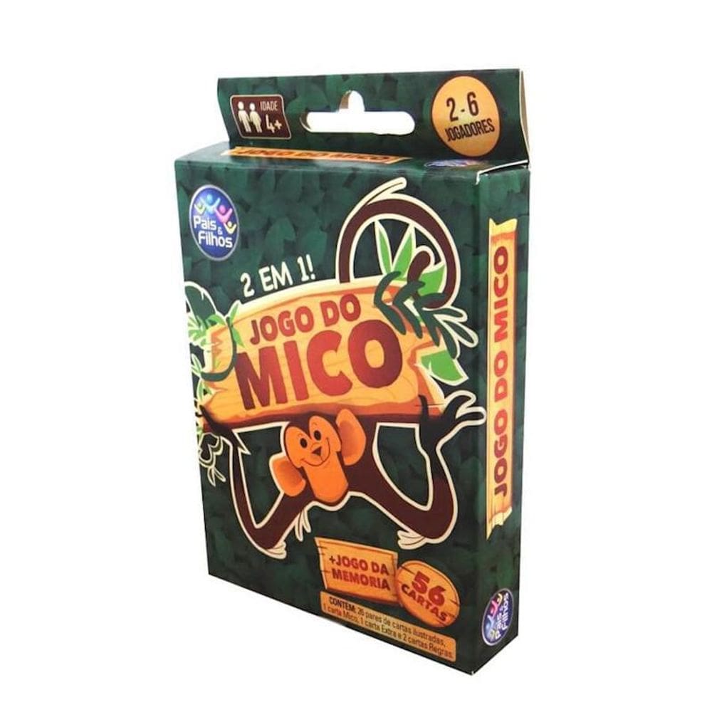 Jogo do Mico 2 Em 1 Pais e Filhos 7531 - Cartas Ilustrativas