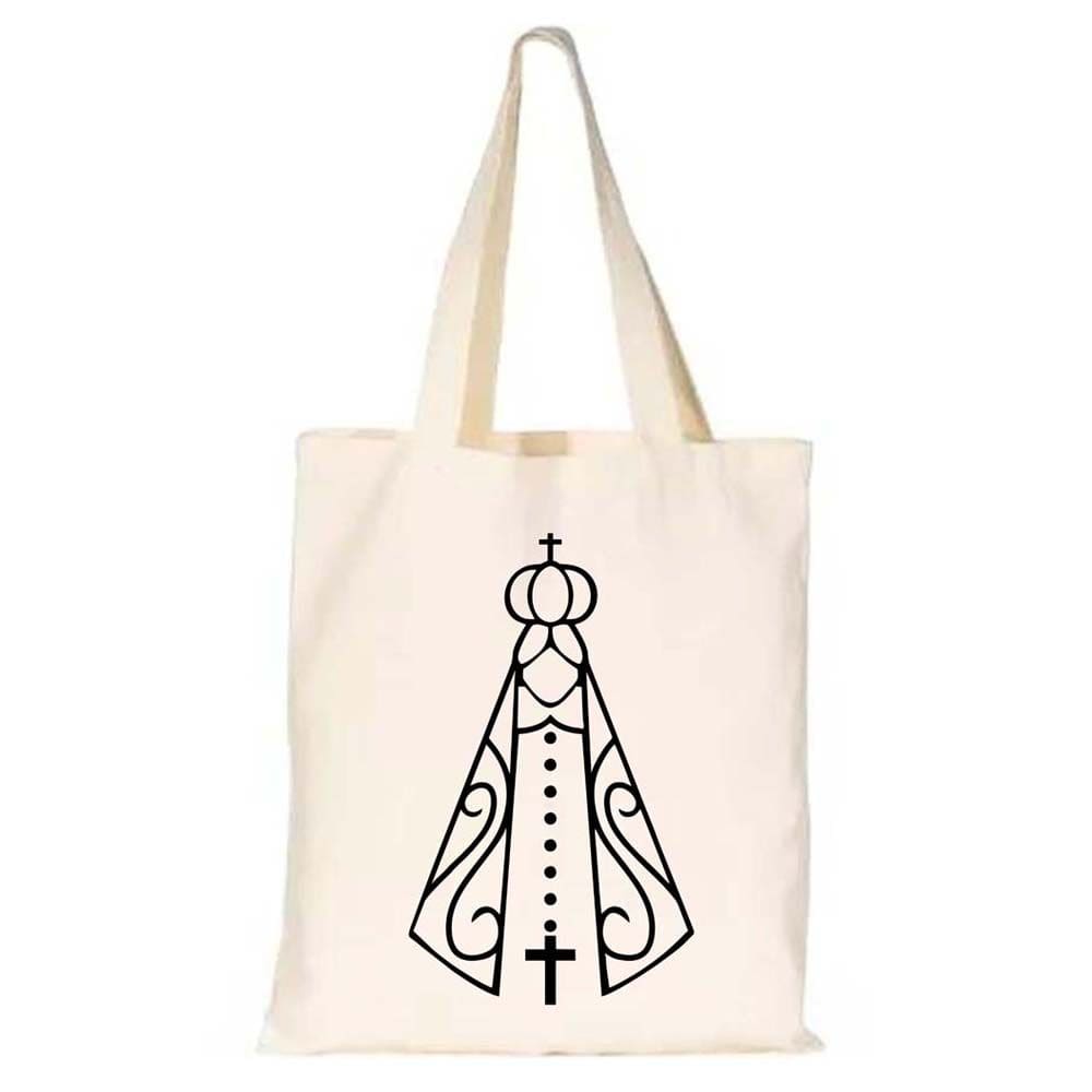 Bolsa Sacola Imagem Nossa Senhora de Aparecida Tecido Algodao Cru Resistente de Otima Qualidade