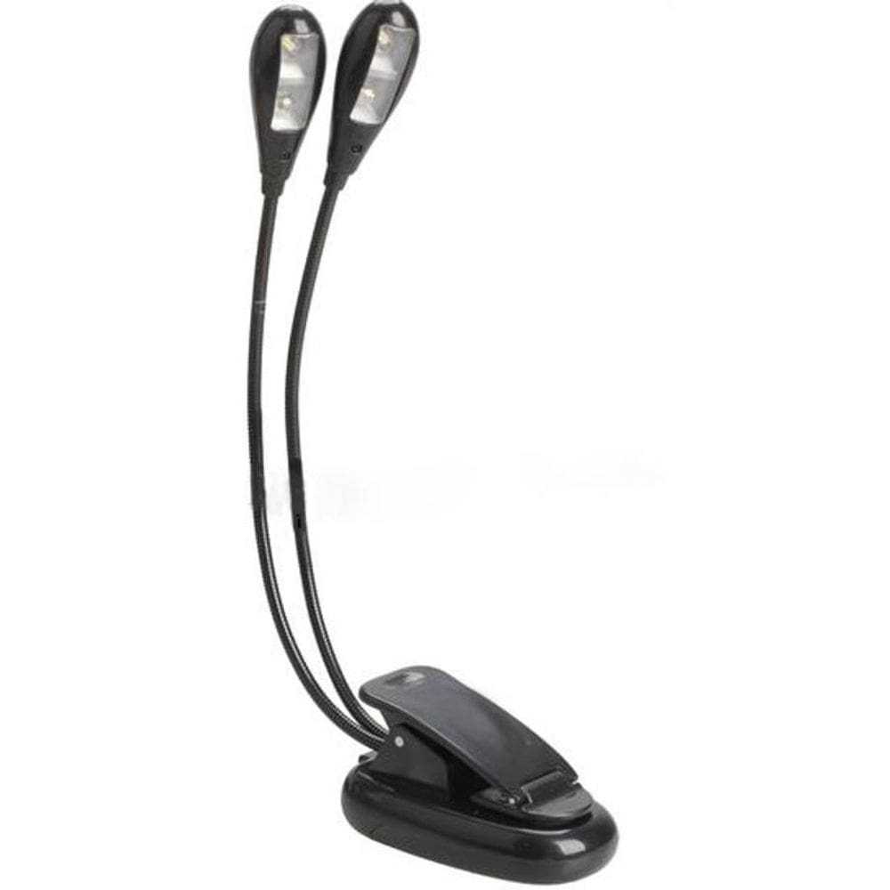 Luminária De 4Leds,Dupla E Flexível P/Estante De Partitura