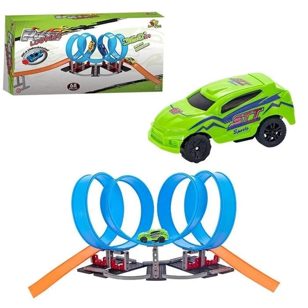 Super Pista Looping 4X360° 68 Peças Art Brink 2837