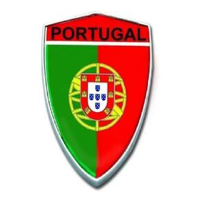 Emblema Adesivo Alto Relevo 3D Escudo Portugal Resinado