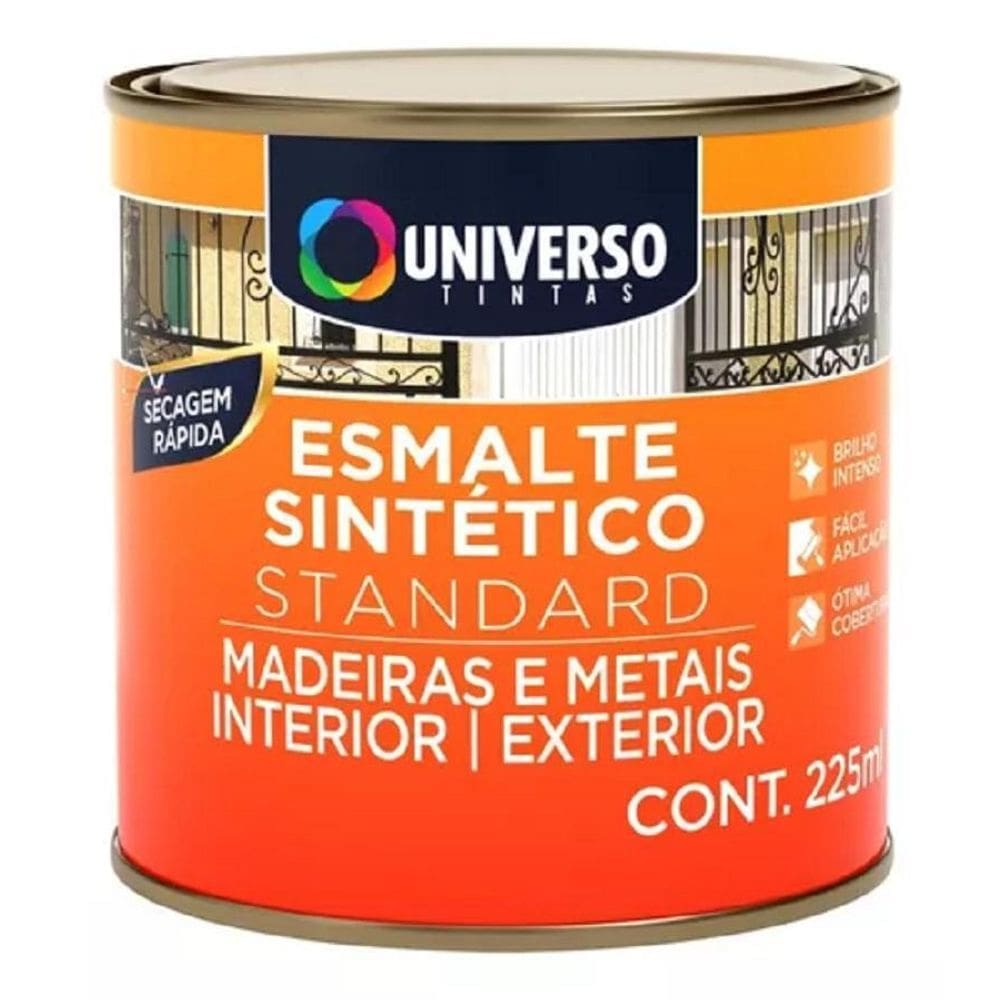 Esmalte Sintetico Brilhante 225Ml Preto Universo