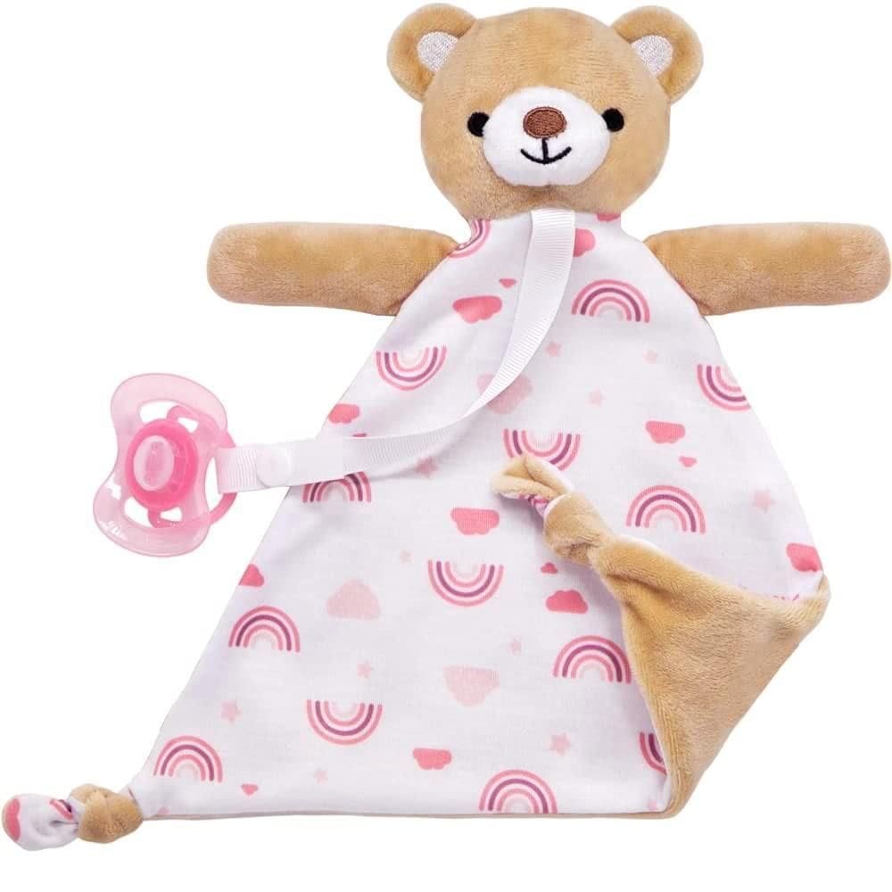 Naninha De Urso Pelúcia Bebê Soninho Rosa Buba Baby