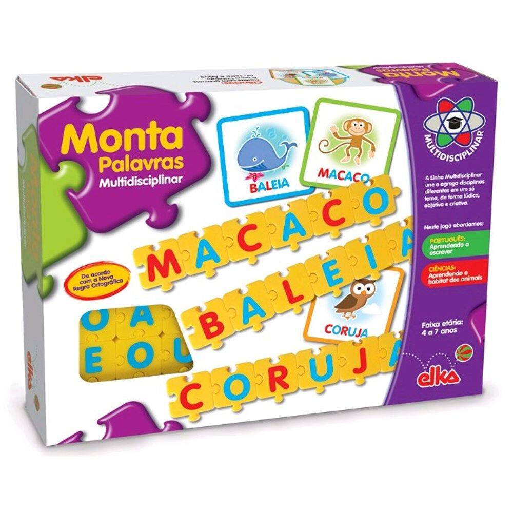 Jogo Pedagogico de Montar Palavras Multidisciplinar
