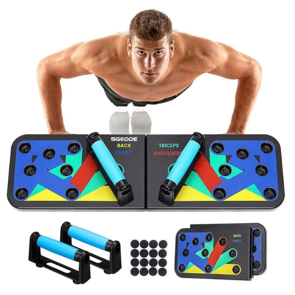 Prancha Multifuncional para Flexão - Fortalecimento de Braços, Bíceps, Tríceps e Lombar