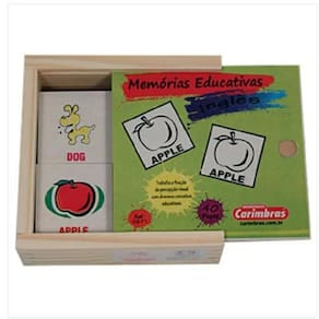 Jogo Da Memória Inglês - Carimbras - 40 Peças