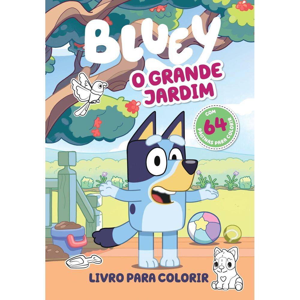 Bluey Livro para Colorir - O Grande Jardim