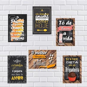 Kit Placas Decorativas 20x30cm MDF 6 Unid. - R+ Adesivos