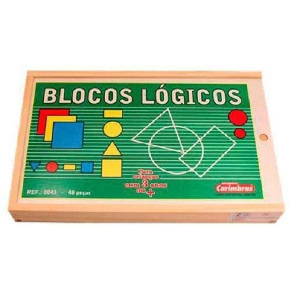 Blocos Lógicos - Brinquedo Pedagógico - 48 Peças - Carimbrás
