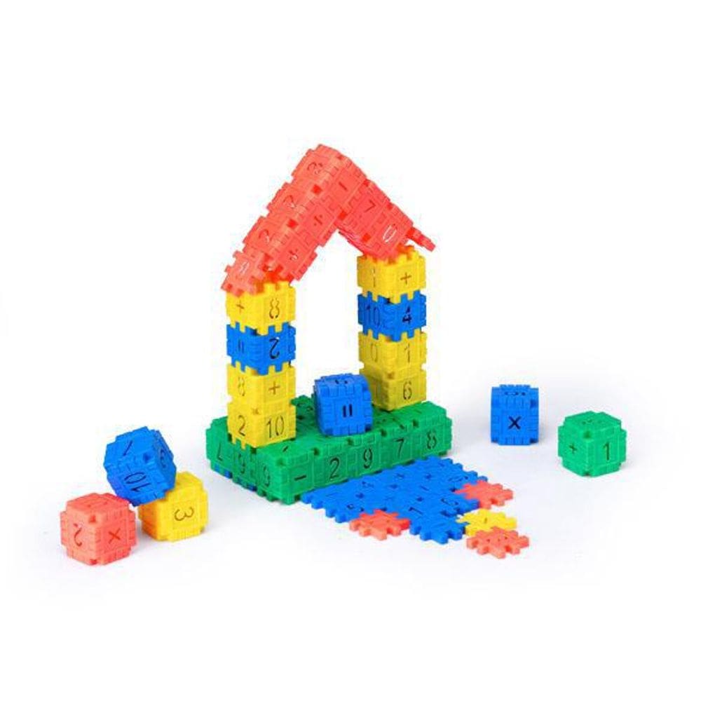 Blocos Ligue Os Numeros Com 144 Peças - Numeros E Sinais