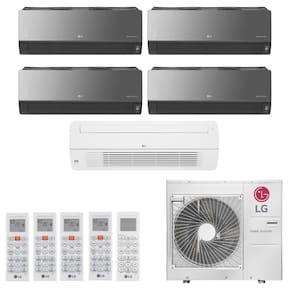 Ar-Condicionado Multi Split Inverter LG 48.000 (4x Evap HW Artcool 9.000 + 1x Evap Cassete 1 Via 12.000) Quente/Frio 220V