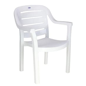 Cadeira Tramontina Miami Encosto Horizontal Em Polipropileno Branco