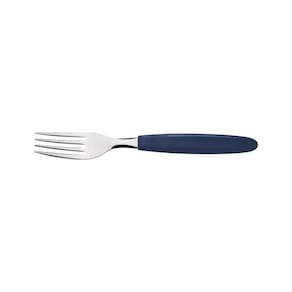 Garfo Para Sobremesa Tramontina Ipanema Com Lamina Em Aço Inox E Cabo De Polipropileno Azul