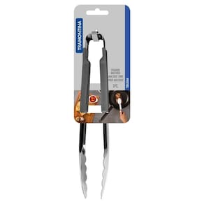 Pegador Tramontina Utilita Em Aço Inox Com Cabo Emborrachado Cinza 24 Cm